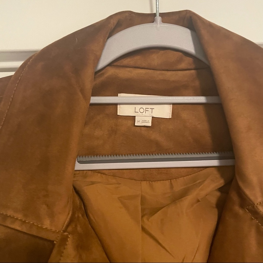 Loft Faux Suede Moto Jacket - M - Picture 3 of 7